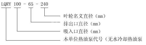 LQRY型風冷式高溫導(dǎo)熱油泵型號意義